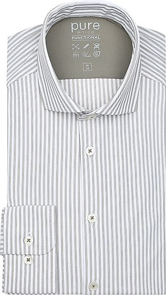 Pure The Functional Shirt Streifen Beige - Größe 38 günstig online kaufen