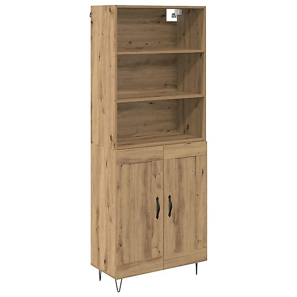 vidaXL Highboard 2-Tlg Artisan-Eiche Holzwerkstoff 3416048 günstig online kaufen