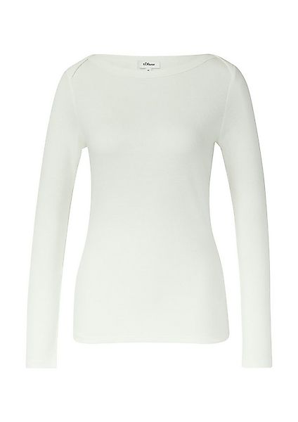 s.Oliver Langarmshirt gerippt, mit U-Boot-Ausschnitt günstig online kaufen