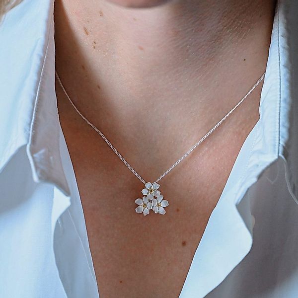 Runde Perlé Kette mit Anhänger große günstig online kaufen