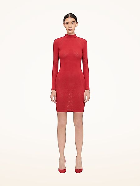 Wolford - Intricate Sheer Pattern Dress, Frau, autumn red, Größe: XS günstig online kaufen