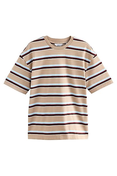 Next T-Shirt Gestreiftes T-Shirt 100 % Baumwolle günstig online kaufen