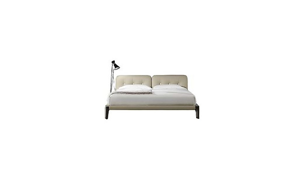 Xlmoebel Bett Zeitgemäßes Schlafzimmer mit Doppelbett in Beige, Möbel aus H günstig online kaufen