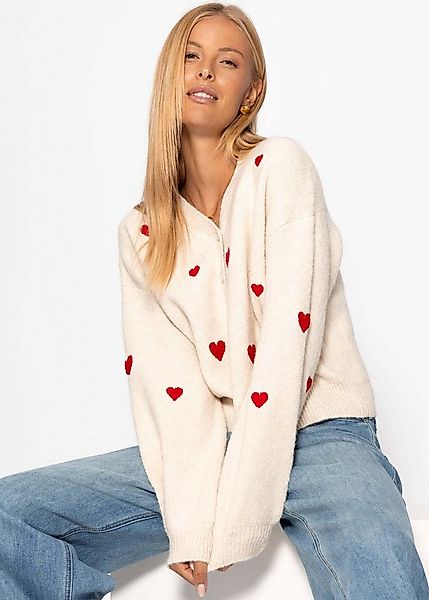 SASSYCLASSY Cardigan Weicher Strickcardigan mit Zierknöpfen für Damen Flaus günstig online kaufen