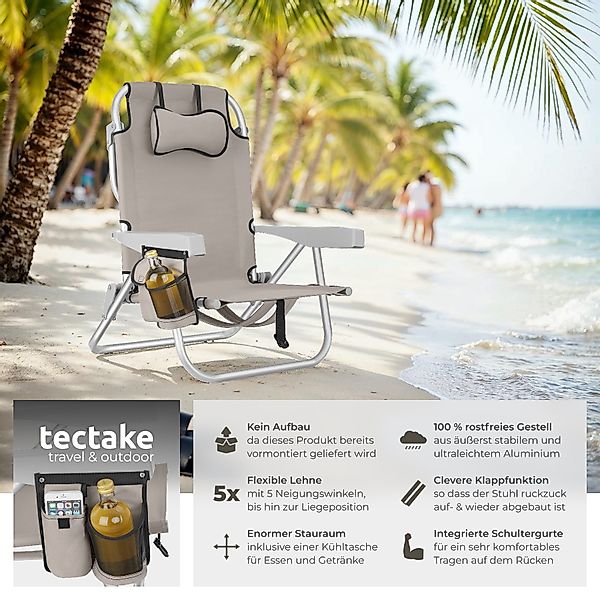 tectake Klappstuhl Strandstuhl (Set, 1 St), günstig online kaufen