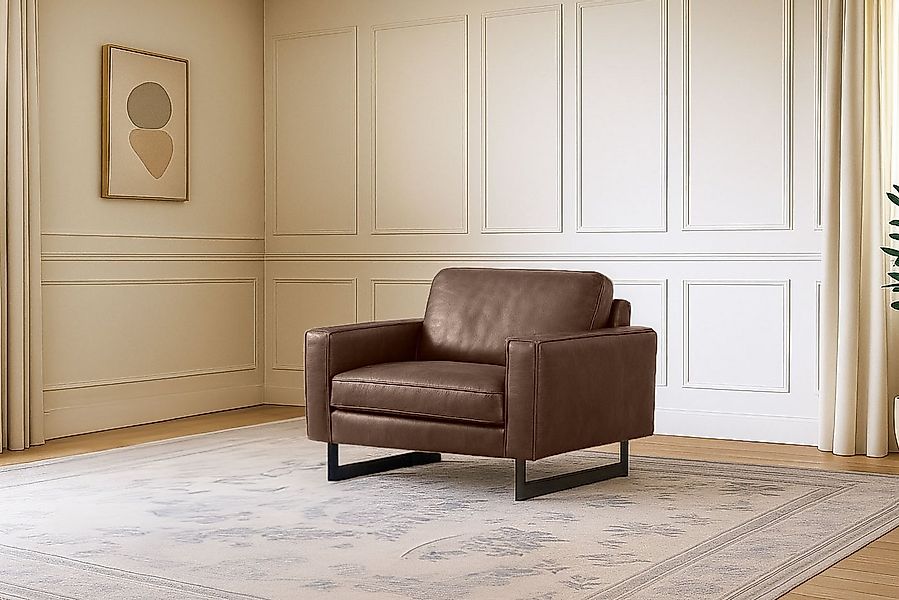 Home affaire Loveseat Pinto 105 cm, Cord, Chenille, Lederoptik, mit Keder, günstig online kaufen