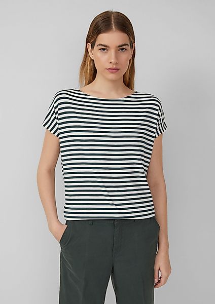 s.Oliver Shirttop Fließendes Jersey-Shirt mit überschnittenen günstig online kaufen