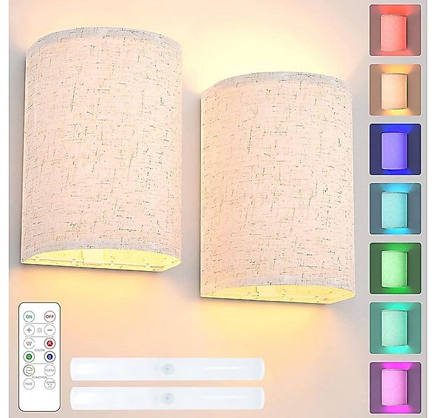 Sunicol LED Wandleuchte Batterie Wandleuchten mit Fernbedienung, Warmes Wei günstig online kaufen