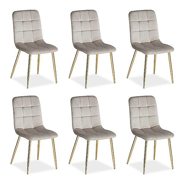 Homestyle4u Polsterstuhl Küchenstuhl modern Esszimmer Grau günstig online kaufen