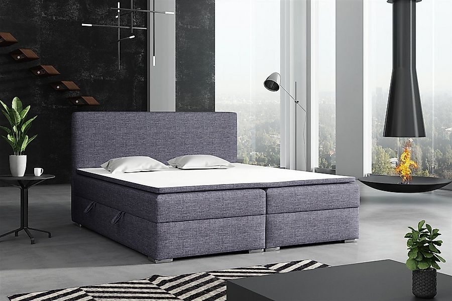 Fun Möbel Boxbett Schlafzimmerbett DORIAN in Stoff oder Kunstleder (inkl. B günstig online kaufen