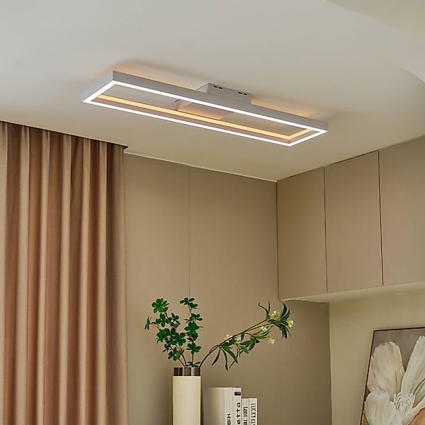 Lucande Smart LED-Deckenleuchte Tjado, 100 cm, weiß, RGBW günstig online kaufen