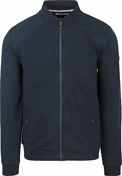 No Excess-Strickjacke Zipper Jacquard Navy - Größe XXL günstig online kaufen