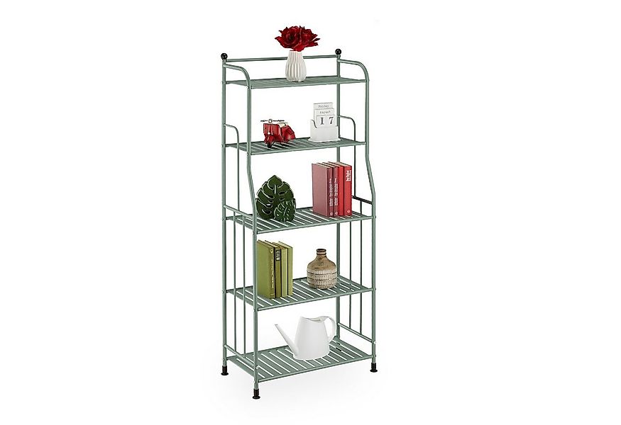relaxdays Standregal mit 5 Ablage, grün günstig online kaufen