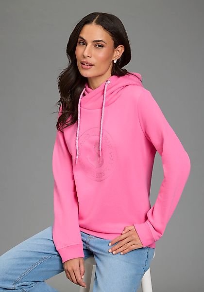 DELMAO Kapuzensweatshirt, Weiche Baumwollmischung mit Print, Kordel und mar günstig online kaufen