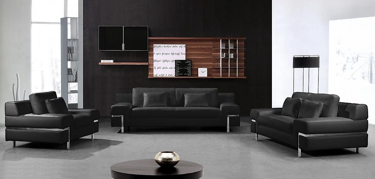 Salottini Polstergarnitur Luxus Sofagarnitur Bormio Leder Polstergarnitur 3 günstig online kaufen