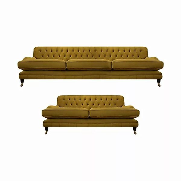 JVmoebel Chesterfield-Sofa Wohnzimmer Sofa Set 2x Sofas Modern Design Polst günstig online kaufen