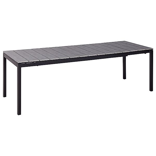 Beliani Gartentisch TOFANE Grau Schwarz 198x90x77 günstig online kaufen