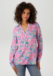Aniston CASUAL Schlupfbluse mit farbenfrohem, malerischen Blumendruck günstig online kaufen
