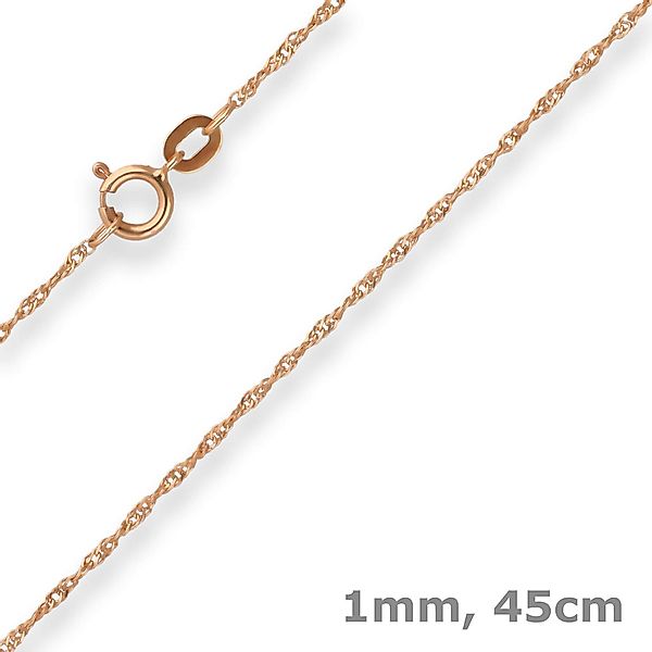 Schmuck Krone Goldkette 1mm Singapurkette aus günstig online kaufen