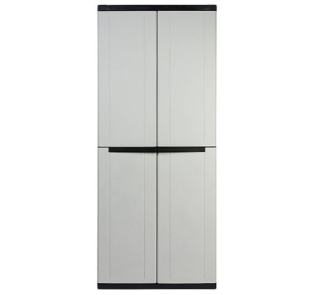 Kreher Mehrzweckschrank Kunststoffschrank 'J-Line' mit 3 Böden (Schwarz/Gra günstig online kaufen