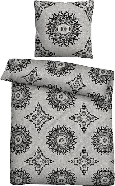 Biberna Bettwäsche Leo, Flanell, 2 teilig, günstig online kaufen
