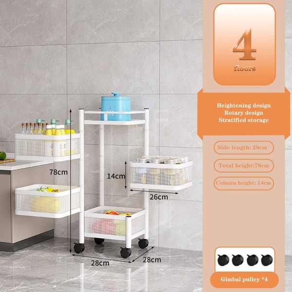GarveeMore Küchenregal Universall multifunktionales Regal Küchenrollwagen, günstig online kaufen