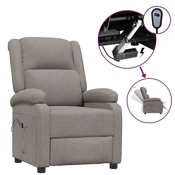 vidaXL Relaxsessel Elektrisch Taupe Stoff 3098360 günstig online kaufen