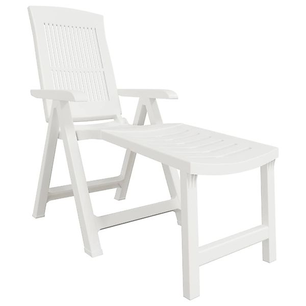 vidaXL Sonnenliege Weiß Kunststoff 364705 günstig online kaufen