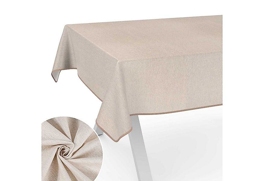 ANRO Tischdecke aus Stoff UNI Farben wasserabweisend Tischtuch Tischwäsche günstig online kaufen