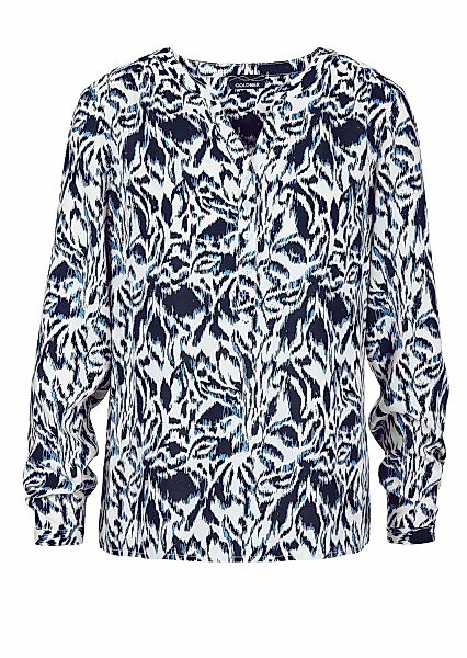 GOLDNER Schlupfbluse "Florale Druckbluse mit V-Ausschnitt" Unikat-Print günstig online kaufen
