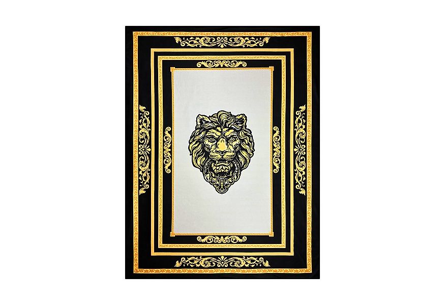 Wohndecke Kuscheldecke Fleecedecke Wohndecke Sherpa Decke mit Motiv schwarz günstig online kaufen