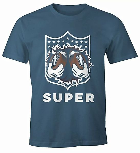 MoonWorks Print-Shirt Super Bowl Fan Shirt Herren Hupen Moonworks® mit Prin günstig online kaufen