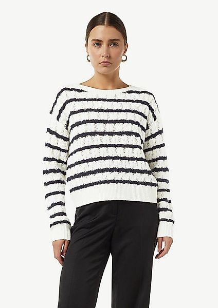 comma Longpullover Strickpullover Zopfstrickpullover aus Wollmix günstig online kaufen