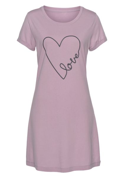 Vivance Dreams Bigshirt mit Herzchendruck günstig online kaufen