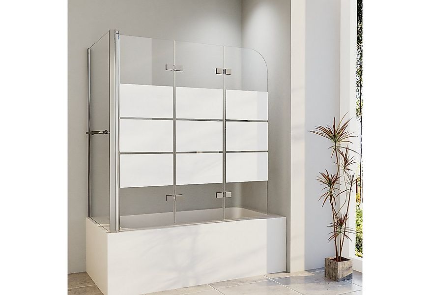 Hopibath Duschwand für Badewanne 3 teilig mit 70cm 75cm Seitenwand, 6mm Ein günstig online kaufen