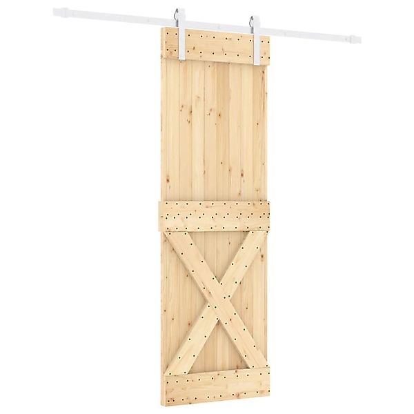 vidaXL Schiebetür mit Beschlag 70x210 cm Massivholz Kiefer 3203038 günstig online kaufen