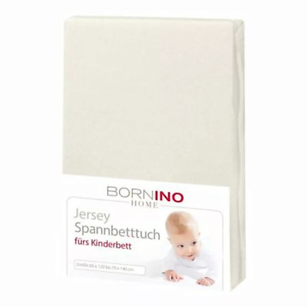 bornino Jersey-Spannbetttuch 60x120 cm - 70x140 cm beige Gr. one size günstig online kaufen