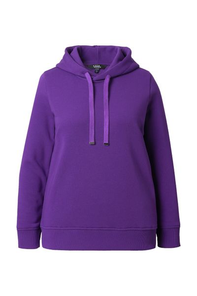 Ulla Popken Sweatshirt Hoodie Rippbündchen Kapuze günstig online kaufen