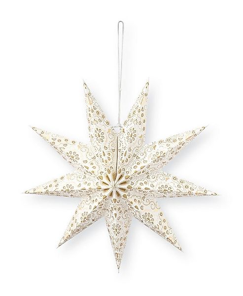 PiP Studio Dekofigur Weihnachtsstern Lampion weiß 60cm, Christmas Star Pape günstig online kaufen