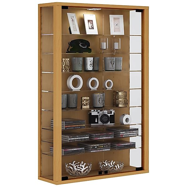 ebuy24 Vitrosa Mini Vitrinenschrank Wandhängend mit 2 Glastüren und Licht B günstig online kaufen