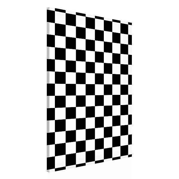 Magnettafel Geometrisches Muster Schachbrett Schwarz Weiß günstig online kaufen