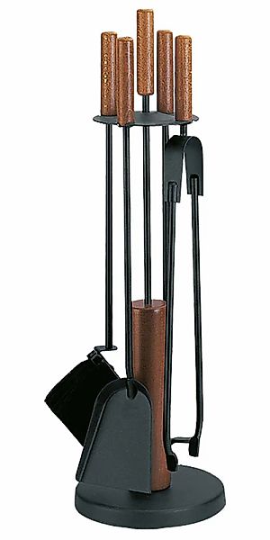 Firefix Kamingarnitur "Kaminbesteck mit dunlen Holzgriffen, beschichtet, sc günstig online kaufen