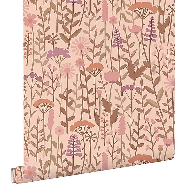 ESTAhome Tapete Feldblumen Altrosa 50 x 900 cm günstig online kaufen