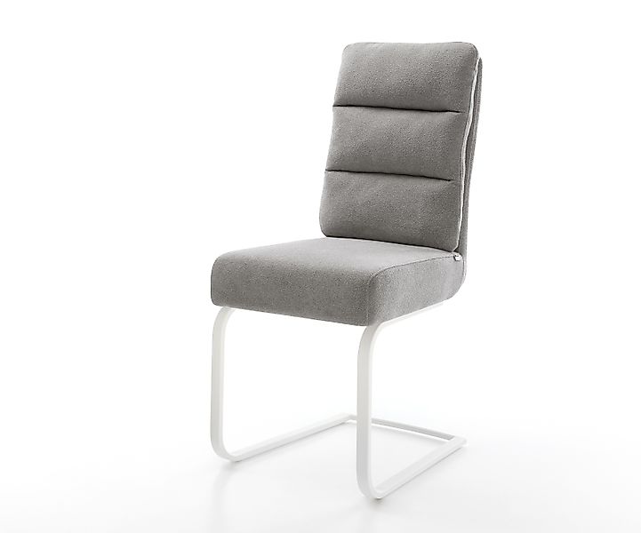 Freischwinger Pela-Flex Strukturstoff Soft Grau Freischwinger flach Weiß Ta günstig online kaufen