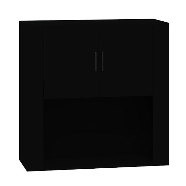 vidaXL Wandschrank Schwarz 80x33x80 cm Holzwerkstoff 816585 günstig online kaufen