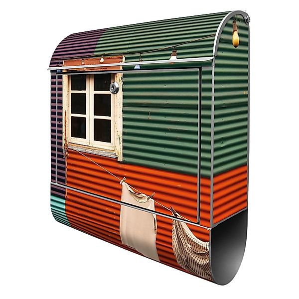 Banjado Design Briefkasten Silber Pulverbeschichtet 39x47x14cm 2 Schlüssel günstig online kaufen