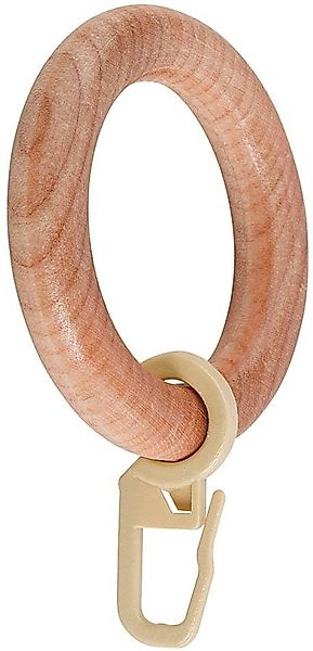 GARESA Gardinenring Holzring mit Haken, Gardinenstangen, günstig online kaufen