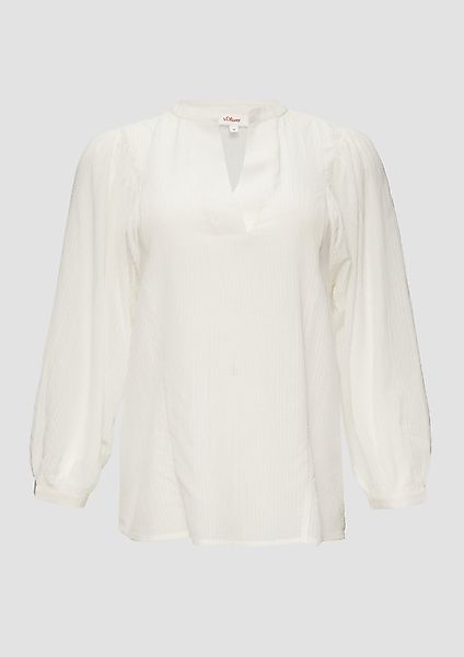 s.Oliver Langarmbluse Transparente Bluse mit Strukturmuster günstig online kaufen