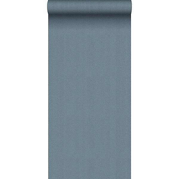 Sanders & Sanders Tapete Fischgrätmuster Blau 53 cm x 10 m günstig online kaufen