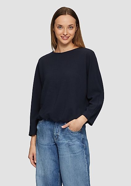 s.Oliver Sweatshirt Strukturiertes Sweatshirt mit Fledermausarm günstig online kaufen